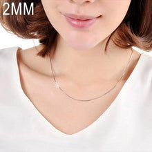 Load image into Gallery viewer, 2MM Personality Fashion Silver Plated Snake Bone Chain(Silver length:24 inch) - Mega Discount Store Ghana