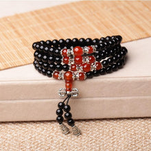 Load image into Gallery viewer, Obsidian Crystal-like Buddhist Rosary Bracelets(Black) - Mega Discount Store Ghana