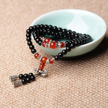 Load image into Gallery viewer, Obsidian Crystal-like Buddhist Rosary Bracelets(Black) - Mega Discount Store Ghana
