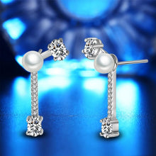 Load image into Gallery viewer, Simple Temperament Four-claw Zircon Bead Earring(White) - Mega Discount Store Ghana