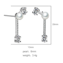 Load image into Gallery viewer, Simple Temperament Four-claw Zircon Bead Earring(White) - Mega Discount Store Ghana