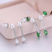 Load image into Gallery viewer, Simple Temperament Four-claw Zircon Bead Earring(White) - Mega Discount Store Ghana