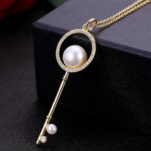 Load image into Gallery viewer, Summer Trend Diamond Shape Bead Key Necklace for Female(Gold) - Mega Discount Store Ghana