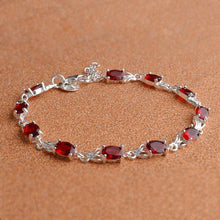 Load image into Gallery viewer, Womens Fashionable Temperamental Ruby Bracelet(Red+silver) - Mega Discount Store Ghana