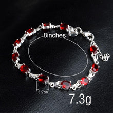 Load image into Gallery viewer, Womens Fashionable Temperamental Ruby Bracelet(Red+silver) - Mega Discount Store Ghana