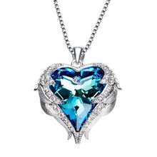 Load image into Gallery viewer, Ocean Star Necklace Titanic Woman Heart Heart Pendant Short Sweater Chain(Blue) - Mega Discount Store Ghana