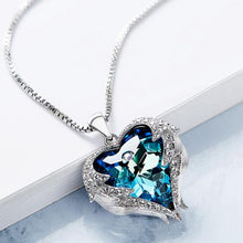 Load image into Gallery viewer, Ocean Star Necklace Titanic Woman Heart Heart Pendant Short Sweater Chain(Blue) - Mega Discount Store Ghana