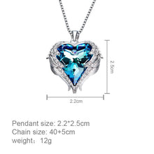 Load image into Gallery viewer, Ocean Star Necklace Titanic Woman Heart Heart Pendant Short Sweater Chain(Blue) - Mega Discount Store Ghana