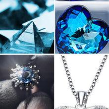 Load image into Gallery viewer, Ocean Star Necklace Titanic Woman Heart Heart Pendant Short Sweater Chain(Blue) - Mega Discount Store Ghana