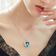 Load image into Gallery viewer, Ocean Star Necklace Titanic Woman Heart Heart Pendant Short Sweater Chain(Blue) - Mega Discount Store Ghana
