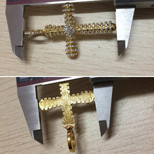 Load image into Gallery viewer, Original Western Trend Cross Pendant Cuban Chain(Gold Cuban chain) - Mega Discount Store Ghana