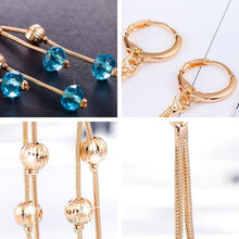 Load image into Gallery viewer, Personality Sweet Fairy Qualities Fashion Long Tassel Crystal Earrings - Mega Discount Store Ghana