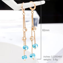 Load image into Gallery viewer, Personality Sweet Fairy Qualities Fashion Long Tassel Crystal Earrings - Mega Discount Store Ghana