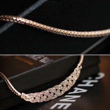 Load image into Gallery viewer, Retro Noble Wheat Short Necklace Ladies Full Drill Snake Bone Chain(Gold) - Mega Discount Store Ghana