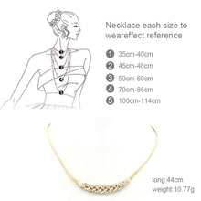 Load image into Gallery viewer, Retro Noble Wheat Short Necklace Ladies Full Drill Snake Bone Chain(Gold) - Mega Discount Store Ghana