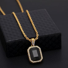 Load image into Gallery viewer, Hip Hop Mini Rhinestone Colorful Pendant Twist Necklace (Gold and Black) - Mega Discount Store Ghana