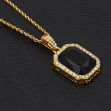 Load image into Gallery viewer, Hip Hop Mini Rhinestone Colorful Pendant Twist Necklace (Gold and Black) - Mega Discount Store Ghana