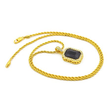 Load image into Gallery viewer, Hip Hop Mini Rhinestone Colorful Pendant Twist Necklace (Gold and Black) - Mega Discount Store Ghana