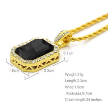 Load image into Gallery viewer, Hip Hop Mini Rhinestone Colorful Pendant Twist Necklace (Gold and Black) - Mega Discount Store Ghana