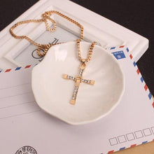 Load image into Gallery viewer, Fashion Rhinestone Cross Pendant Encrypted Box Necklace - Mega Discount Store Ghana