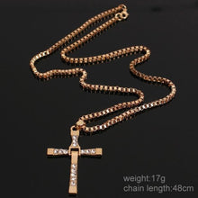 Load image into Gallery viewer, Fashion Rhinestone Cross Pendant Encrypted Box Necklace - Mega Discount Store Ghana