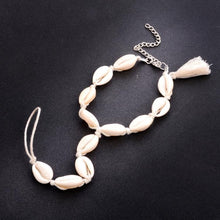 Load image into Gallery viewer, Ladies Summer Beach Travel Accessories Fashion Siamese Long Shell Anklets(White) - Mega Discount Store Ghana
