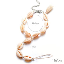 Load image into Gallery viewer, Ladies Summer Beach Travel Accessories Fashion Siamese Long Shell Anklets(White) - Mega Discount Store Ghana