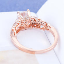 Load image into Gallery viewer, Fashion Micro-inlaid Zircon Engagement Ring Queen Aristocratic Temperament Couple Ring (Rose Gold) - Mega Discount Store Ghana