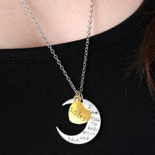 Load image into Gallery viewer, Half-Moon-Shaped Alloy Plated Necklace With Engraved At The Backside For Family(Silver+Gold) - Mega Discount Store Ghana