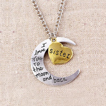 Load image into Gallery viewer, Half-Moon-Shaped Alloy Plated Necklace With Engraved At The Backside For Family(Silver+Gold) - Mega Discount Store Ghana
