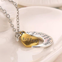 Load image into Gallery viewer, Half-Moon-Shaped Alloy Plated Necklace With Engraved At The Backside For Family(Silver+Gold) - Mega Discount Store Ghana