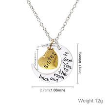 Load image into Gallery viewer, Half-Moon-Shaped Alloy Plated Necklace With Engraved At The Backside For Family(Silver+Gold) - Mega Discount Store Ghana