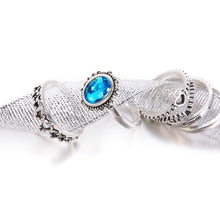 Load image into Gallery viewer, 6 PCS Women Simple Fashion Sapphire Letter Crown Heart-shaped Ring Set - Mega Discount Store Ghana