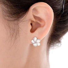 Load image into Gallery viewer, Ladies Simple Personality Temperament Alice Flower Diamond Crystal Plum Blossom Stud Earrings - Mega Discount Store Ghana