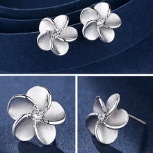 Load image into Gallery viewer, Ladies Simple Personality Temperament Alice Flower Diamond Crystal Plum Blossom Stud Earrings - Mega Discount Store Ghana