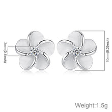 Load image into Gallery viewer, Ladies Simple Personality Temperament Alice Flower Diamond Crystal Plum Blossom Stud Earrings - Mega Discount Store Ghana