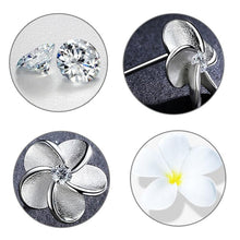 Load image into Gallery viewer, Ladies Simple Personality Temperament Alice Flower Diamond Crystal Plum Blossom Stud Earrings - Mega Discount Store Ghana