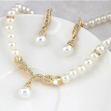 Load image into Gallery viewer, 3 in 1 Bridal Accessories Lady Classic Fashion Bead Earring Necklace Jewelry Set - Mega Discount Store Ghana