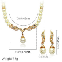 Load image into Gallery viewer, 3 in 1 Bridal Accessories Lady Classic Fashion Bead Earring Necklace Jewelry Set - Mega Discount Store Ghana