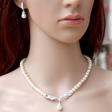 Load image into Gallery viewer, 3 in 1 Bridal Accessories Lady Classic Fashion Bead Earring Necklace Jewelry Set - Mega Discount Store Ghana