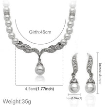 Load image into Gallery viewer, 3 in 1 Bridal Accessories Lady Classic Fashion Bead Earring Necklace Jewelry Set - Mega Discount Store Ghana