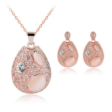 Load image into Gallery viewer, 3 in 1 Women Fashion Beautiful Diamond-shape Droplet Type Necklace Earrings Jewelry Set - Mega Discount Store Ghana