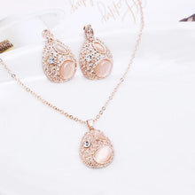 Load image into Gallery viewer, 3 in 1 Women Fashion Beautiful Diamond-shape Droplet Type Necklace Earrings Jewelry Set - Mega Discount Store Ghana