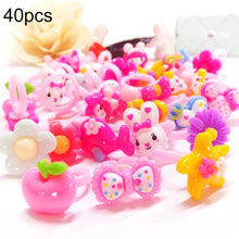 Load image into Gallery viewer, 40 PCS Children Cute Cartoon Resin Flower Animal Heart Bow-knot Ring, Smooth Surface - Mega Discount Store Ghana
