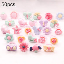 Load image into Gallery viewer, 50 PCS Children Cute Cartoon Resin Flower Animal Heart Bow-knot Ring, Frosted Surface - Mega Discount Store Ghana