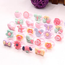 Load image into Gallery viewer, 50 PCS Children Cute Cartoon Resin Flower Animal Heart Bow-knot Ring, Frosted Surface - Mega Discount Store Ghana