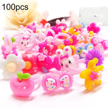 Load image into Gallery viewer, 50 PCS Children Cute Cartoon Resin Flower Animal Heart Bow-knot Ring, Smooth Surface - Mega Discount Store Ghana