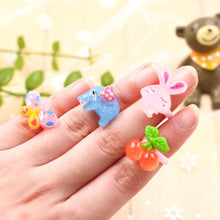 Load image into Gallery viewer, 50 PCS Children Cute Cartoon Resin Flower Animal Heart Bow-knot Ring, Smooth Surface - Mega Discount Store Ghana