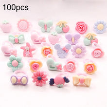 Load image into Gallery viewer, 100 PCS Children Cute Cartoon Resin Flower Animal Heart Bow-knot Ring, Frosted Surface - Mega Discount Store Ghana