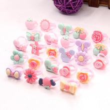 Load image into Gallery viewer, 100 PCS Children Cute Cartoon Resin Flower Animal Heart Bow-knot Ring, Frosted Surface - Mega Discount Store Ghana
